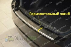 Накладка на бампер Kia Sportage (2016-2018) NataNiko с загибом